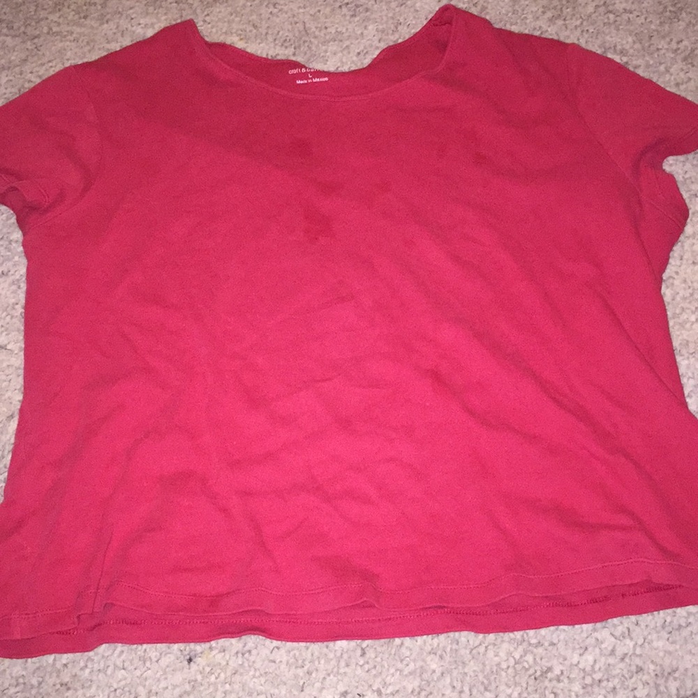 Red Cropped Tee